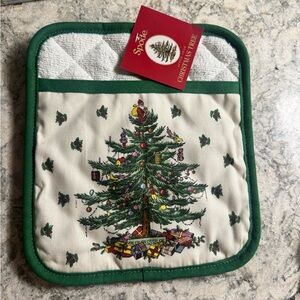 NWT Spode square Christmas Tree Pot Holder